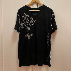 Men's Raw State Redemption T-shirt with Cross & Wings